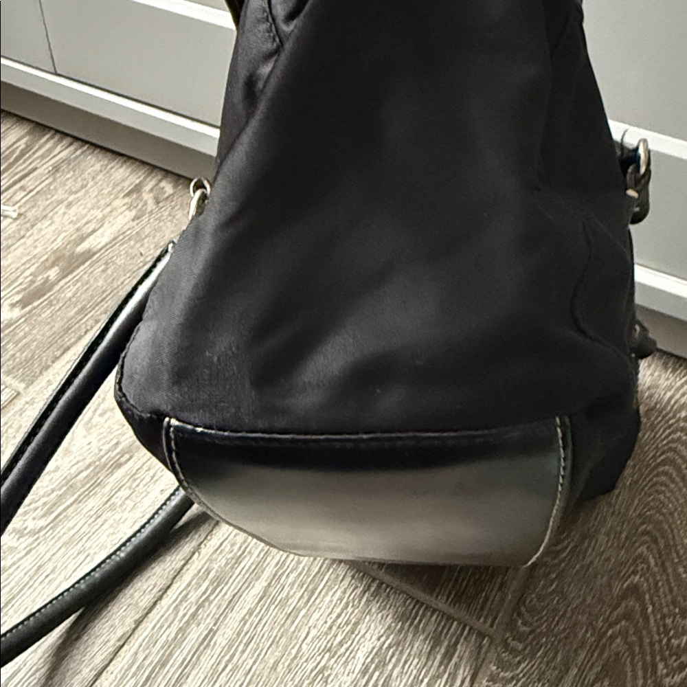 Prada Black Leather and Nylon Shoulder Bag - Picture 5 of 6